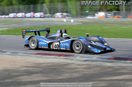 2008-04-26 Monza 0308 Le Mans Series - Amaral-Pia - Lola BO5-40 AER
